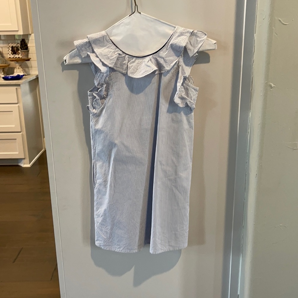 Copper key blue and white striped dress